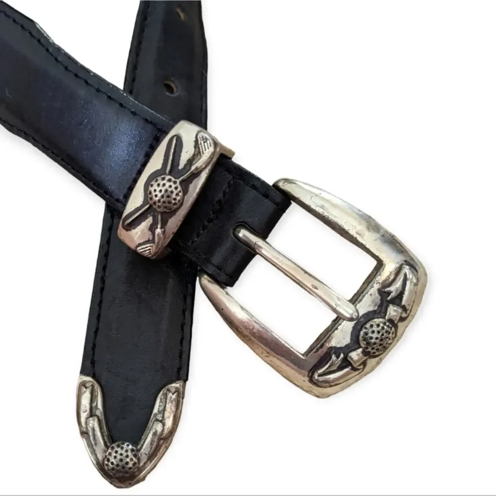 Onyx by Brighton Men's Leather Golf Belt Size 40